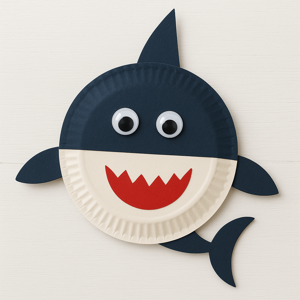 requin avec assiette en carton 12