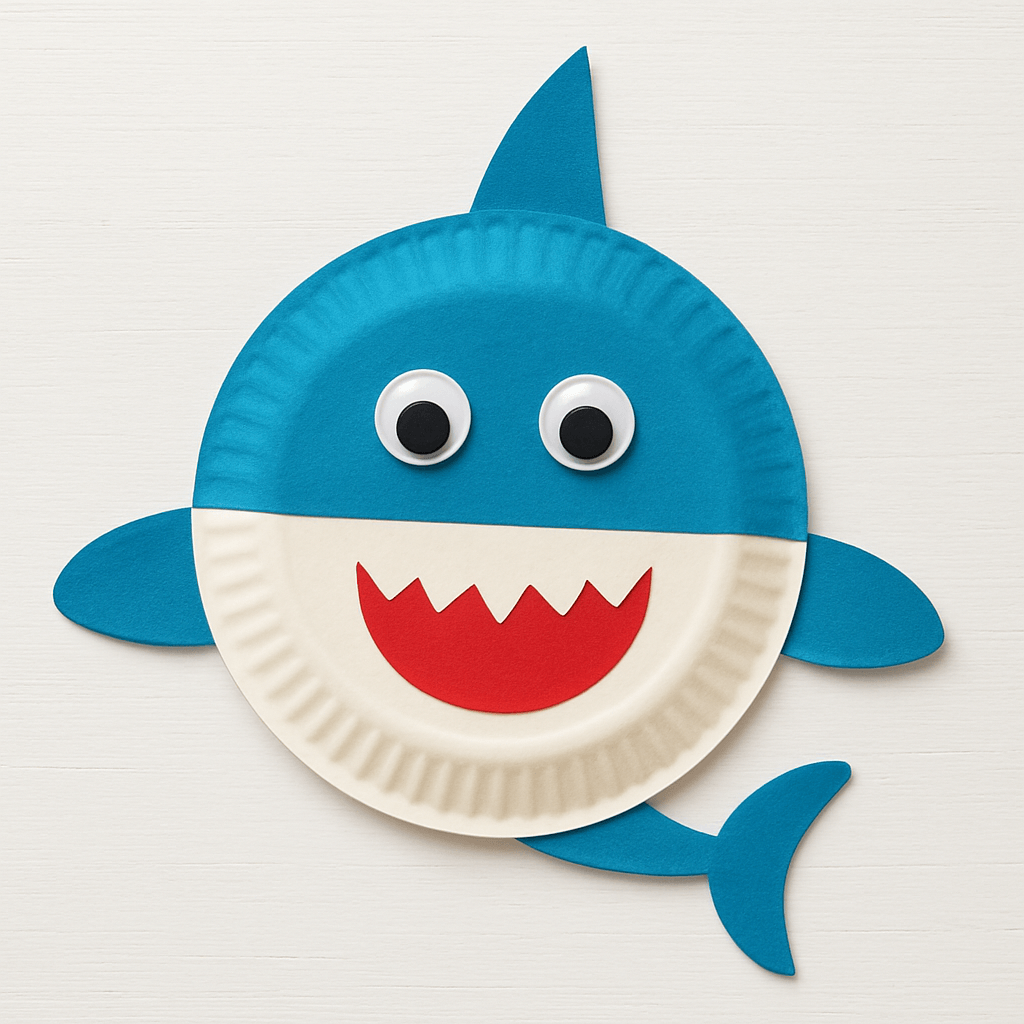 requin avec assiette en carton 5