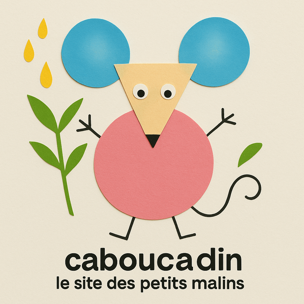 Activité maternelle : souris en formes géométriques, simple et amusante souris avec papier de couleurs caboucadin 1