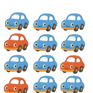 10 jeux d’observation pour enfants : trouve les voitures rouges cachées parmi les bleues