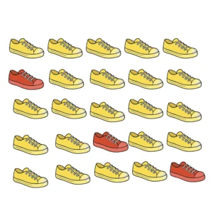 10 Fiches d’observation maternelle : trouve la basket rouge