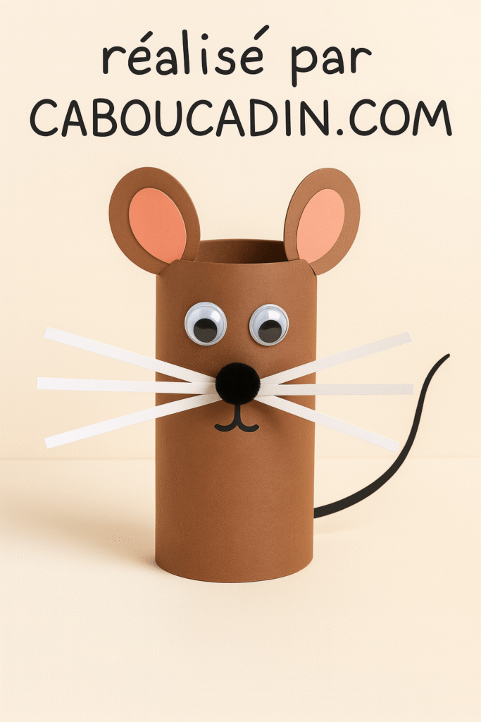 Fabrique ta petite souris avec un rouleau de papier souris marron rouleau en carton