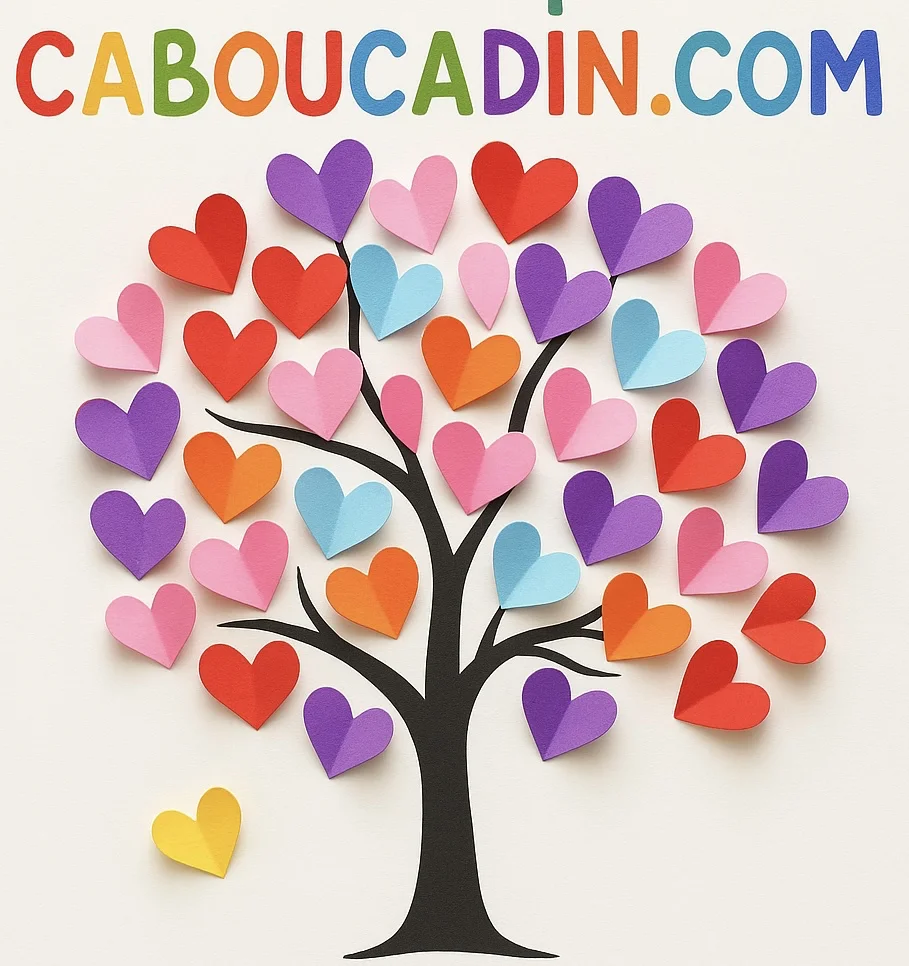 arbre avec coeurs multicolore 3