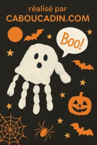 Bricolage Halloween maternelle : fabriquer un fantôme rigolo avec une empreinte de main bricolage-halloween-fantome-avec-empreinte-de-main-1