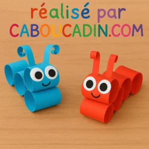 Bricolage maternelle : créer une chenille rigolote avec des rouleaux en papier chenille-avec-rouleau-en-papier-colore-1