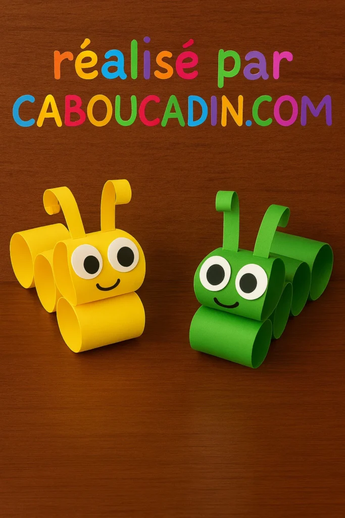 chenille avec rouleau en papier colore 2