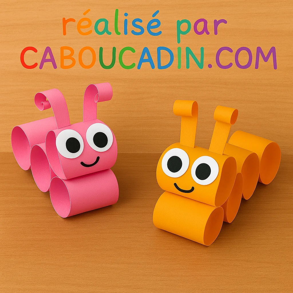 chenille avec rouleau en papier colore 3