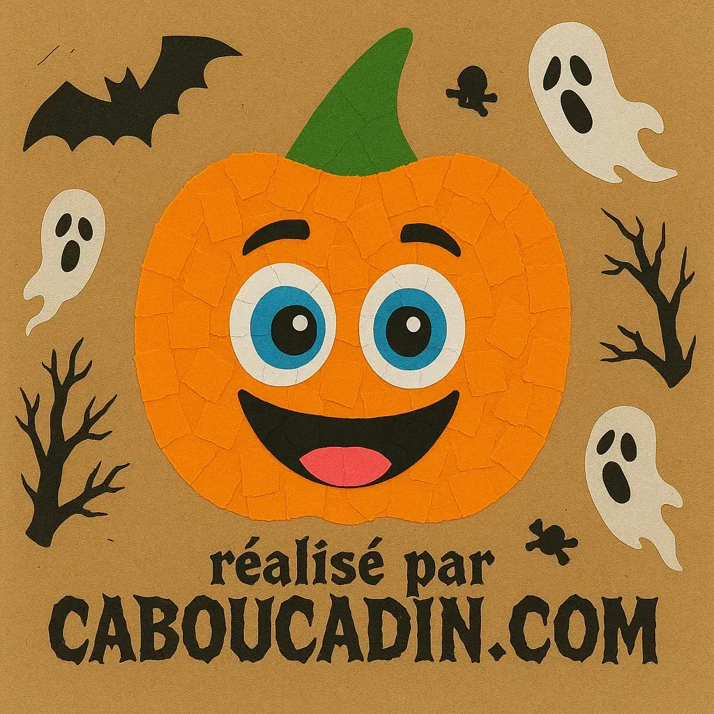 citrouille Halloween realisee avec morceaux avec morceaux papier dechirees orange 2