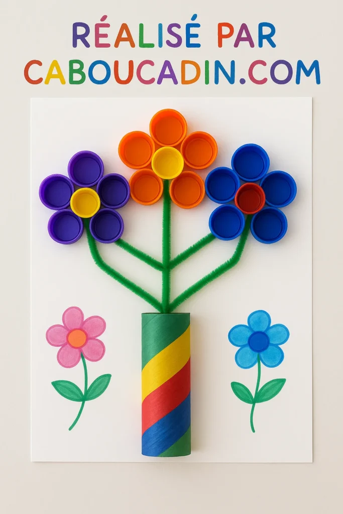 fleurs avec bouchons en plastique 3