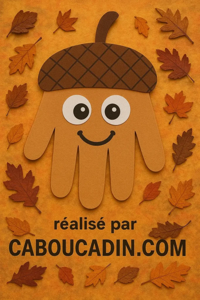 gland chene automne empreinte de main 2