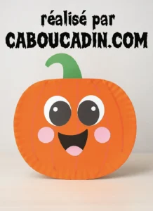 Bricolage maternelle : fabriquer une citrouille d’Halloween rigolote avec une assiette en carton halloween-citrouille-avec-assiette-en-carton