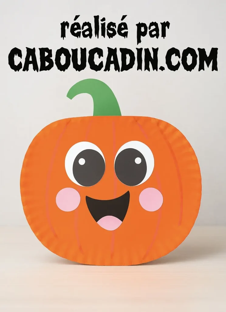halloween citrouille avec assiette en carton