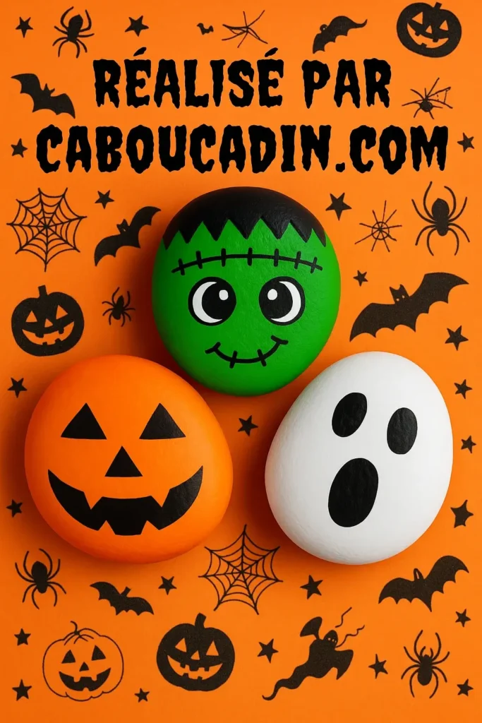 halloween galets peints en monstres 2
