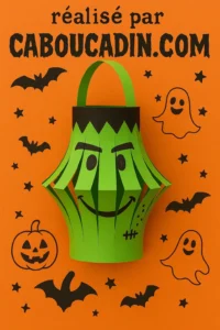 Fabriquer une lanterne Frankenstein en papier â Bricolage Halloween facile pour enfants en maternelle lanterne-frankestein-halloween-caboucadin-1