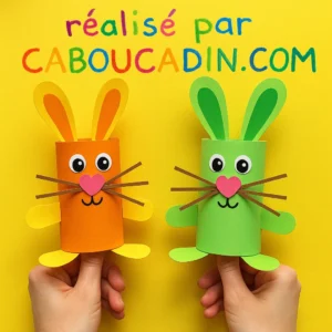 Bricolage maternelle : fabriquer des lapins rigolos avec des rouleaux de papier toilette lapins-colores-avec-rouleau-en-carton-1