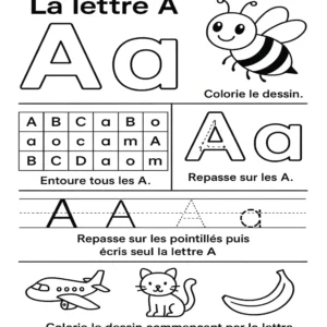 26 Fiches lettres maternelle (PS, MS, GS) : reconnaître, tracer et colorier l’alphabet