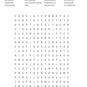 15 Mots mêlés dinosaures à imprimer : jeu éducatif et ludique pour enfants