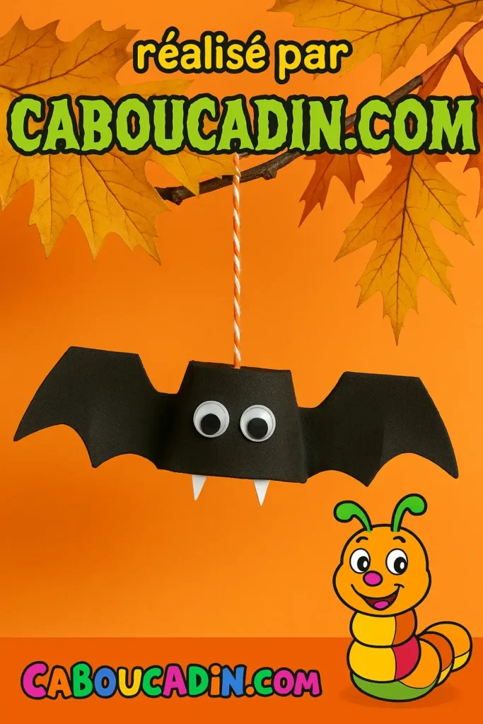 chauve souris halloween avec boite oeufs en carton 4