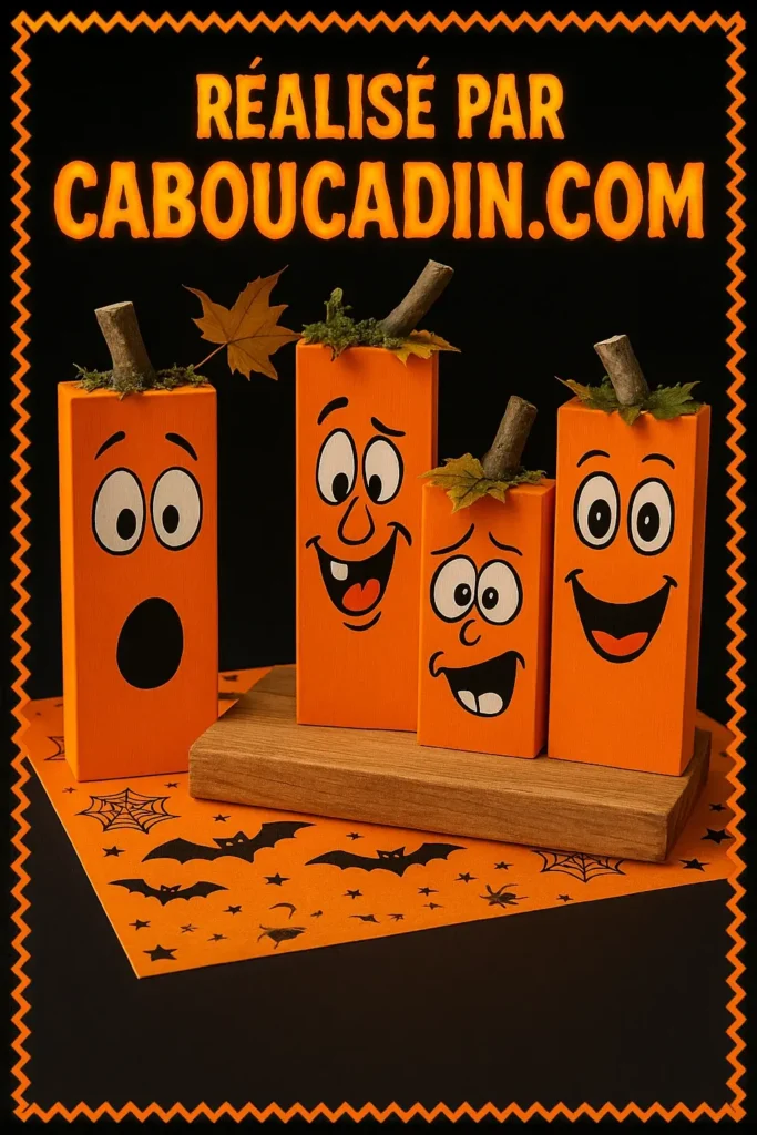 citrouilles halloween avec boites en bois 3