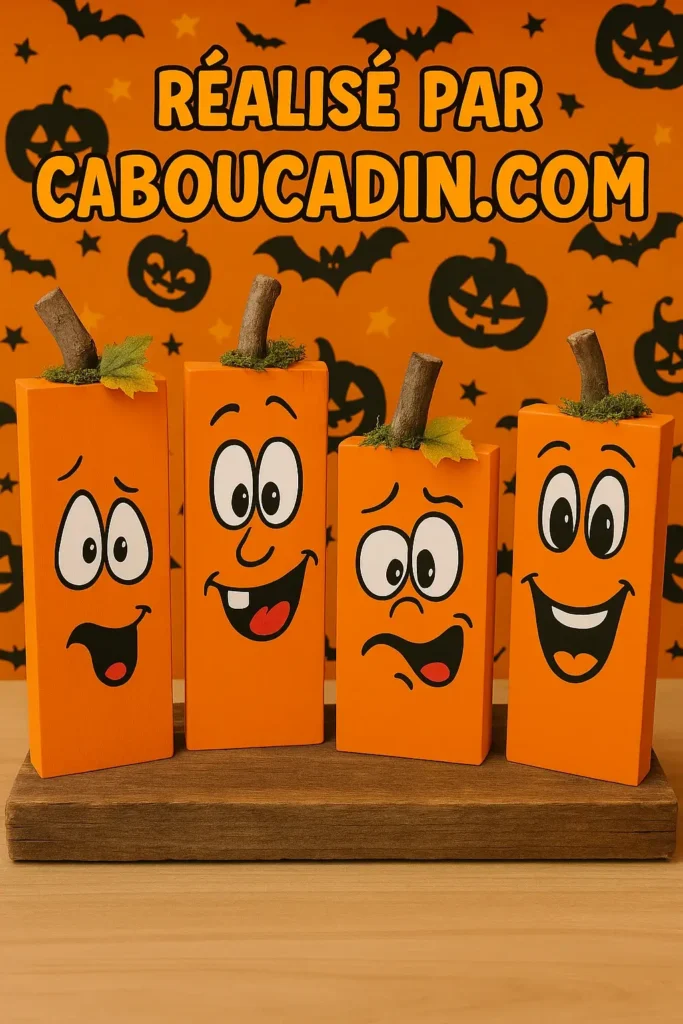 citrouilles halloween avec boites en bois 4