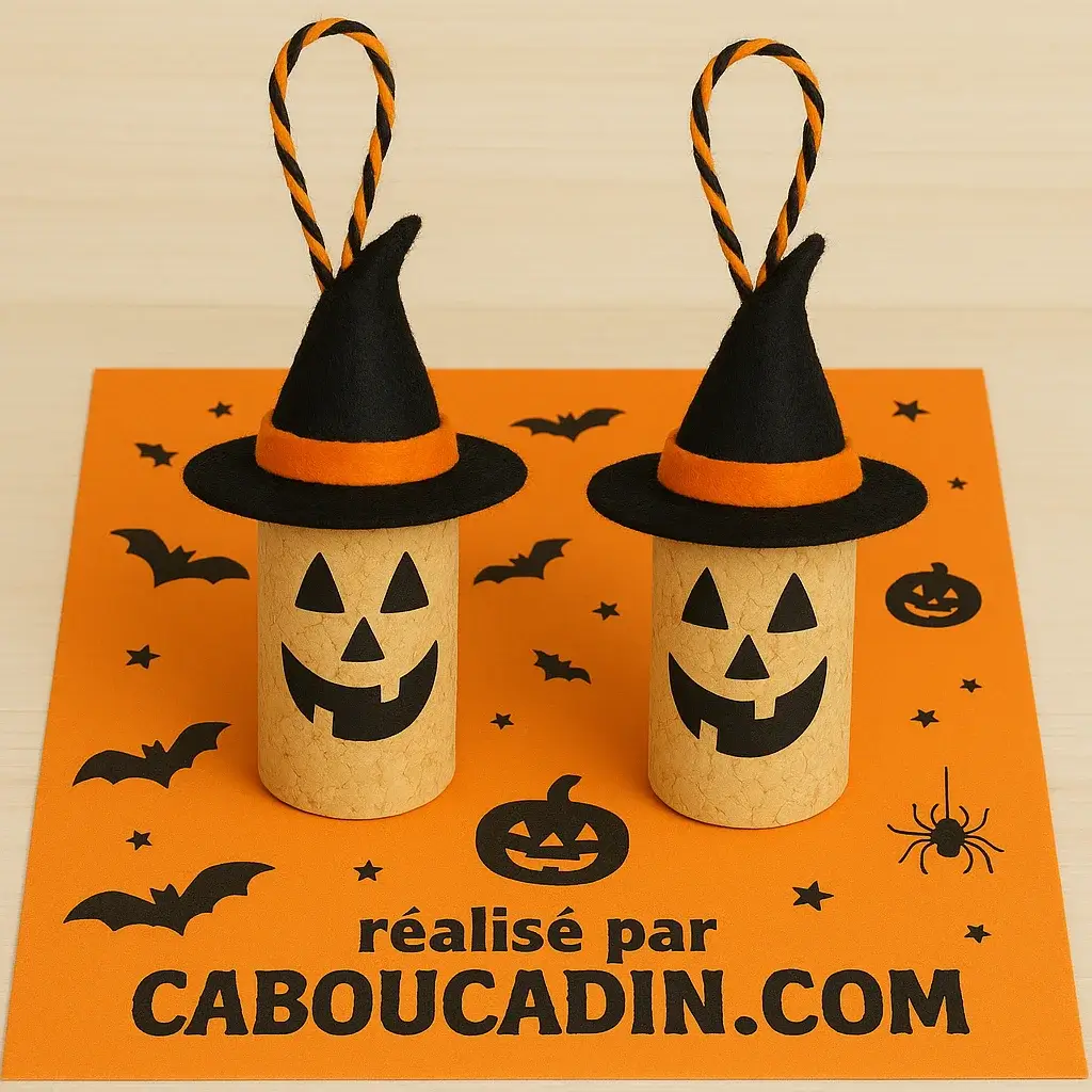 citrouilles halloween avec bouchons de liege 4