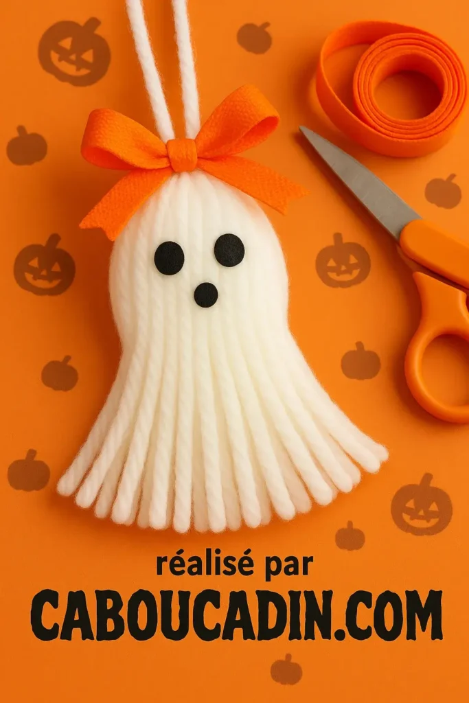 fantome halloween avec de la laine 1