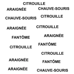 Fiche maternelle Halloween : Entoure le mot CITROUILLE pour apprendre à reconnaître les mots