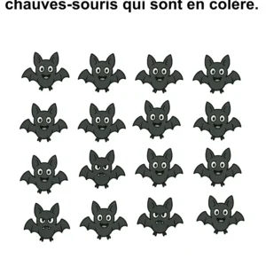 10 Fiches maternelles Halloween : activité à imprimer pour trouver les chauves-souris en colère