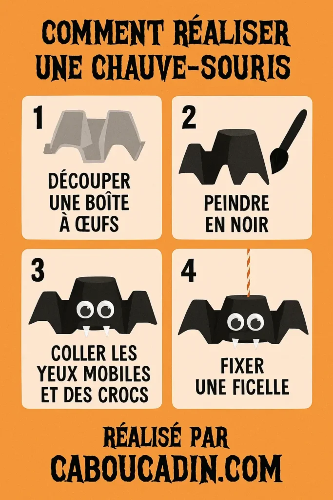 illustration tuto chauve souris halloween avec boite oeufs en carton 2