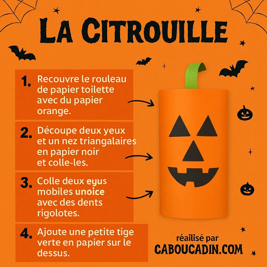 illustration tuto citrouille avec rouleau en carton 1