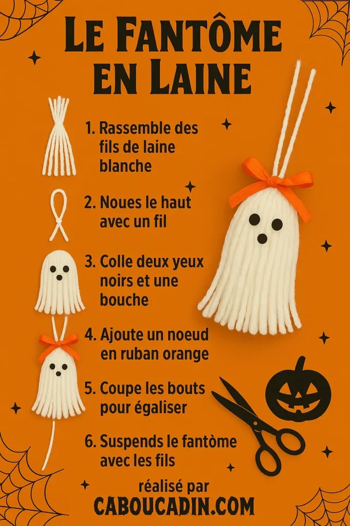 illustration tuto fantome halloween avec de la laine 1