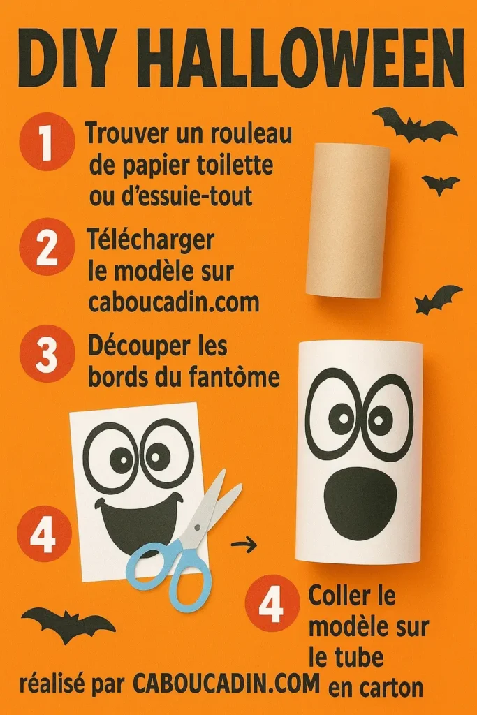 illustration tuto fantome hallowen ave rouleau carton papier toilette 1