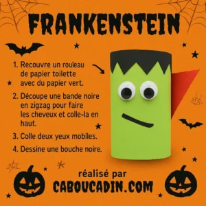 Bricolage Halloween maternelle : fabriquer un Frankenstein avec un rouleau de papier toilette illustration-tuto-frankenstein-avec-rouleau-en-carton-1