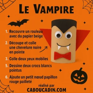 Bricolage Halloween maternelle : fabrique un vampire avec un rouleau de papier toilette illustration-tuto-vampire-avec-rouleau-en-carton-1
