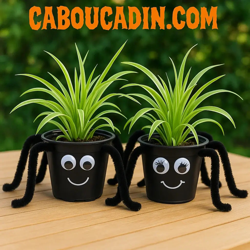 pot fleur araignee halloween 1