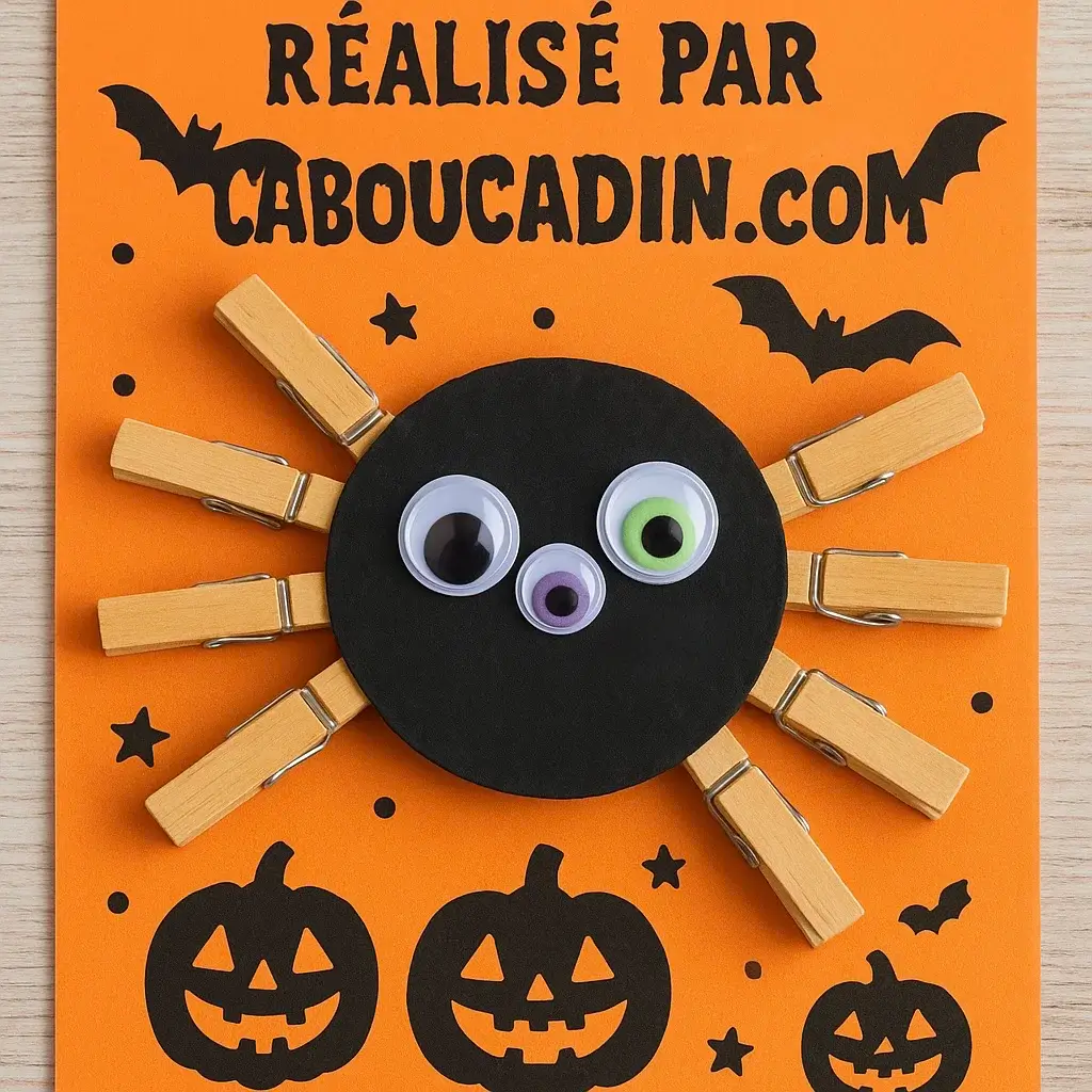 araignee halloween epingles a linge 1