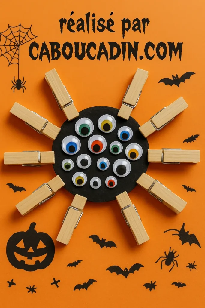 araignee halloween epingles a linge 2