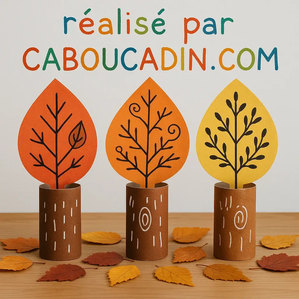 Activité d’automne pour enfants : créer des arbres colorés avec des rouleaux de carton arbres automne avec rouleaux en carton 1