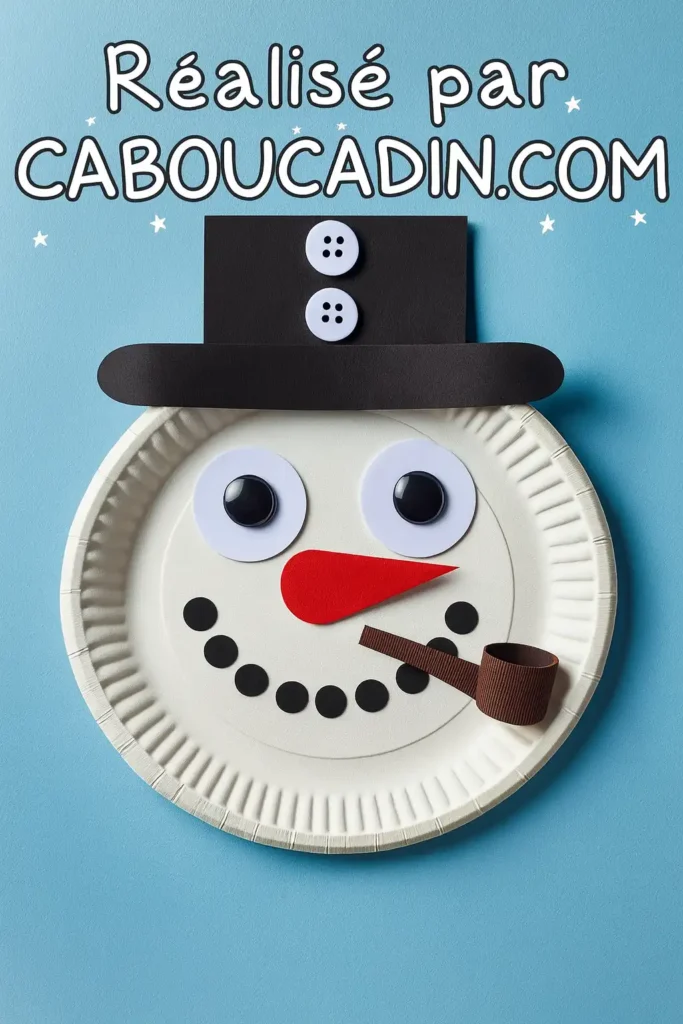 bonhomme de neige avec assiette carton 4