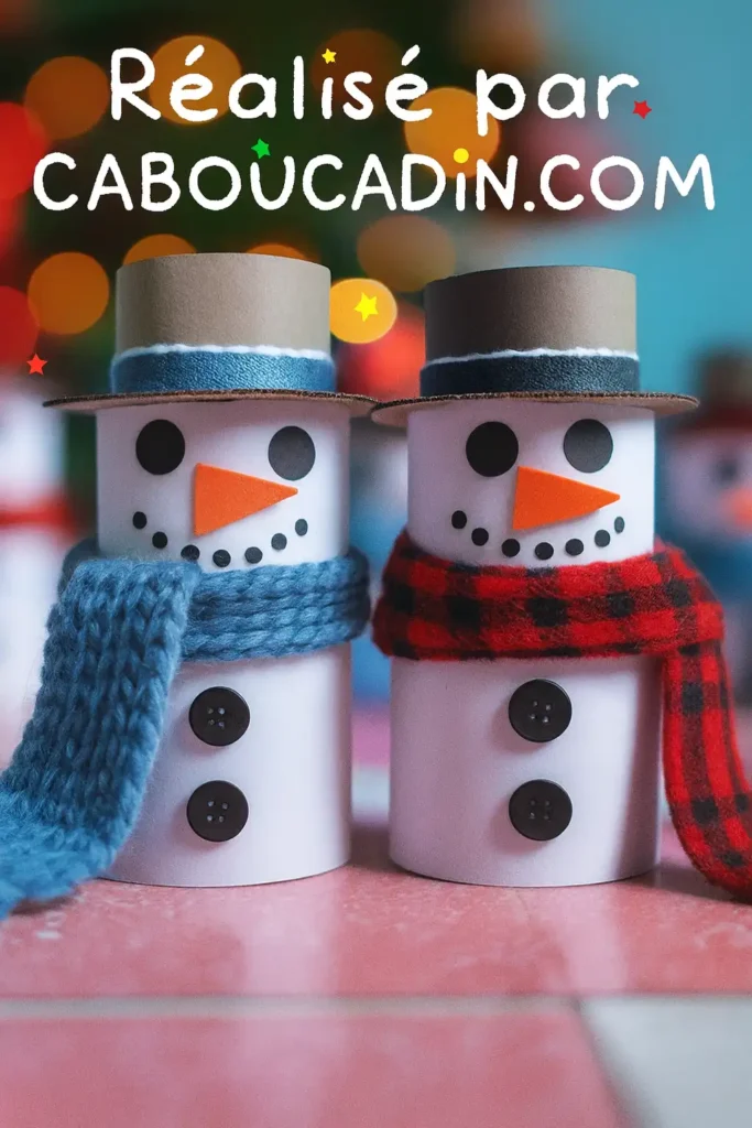 bonhomme de neige noel avec rouleau en carton 2