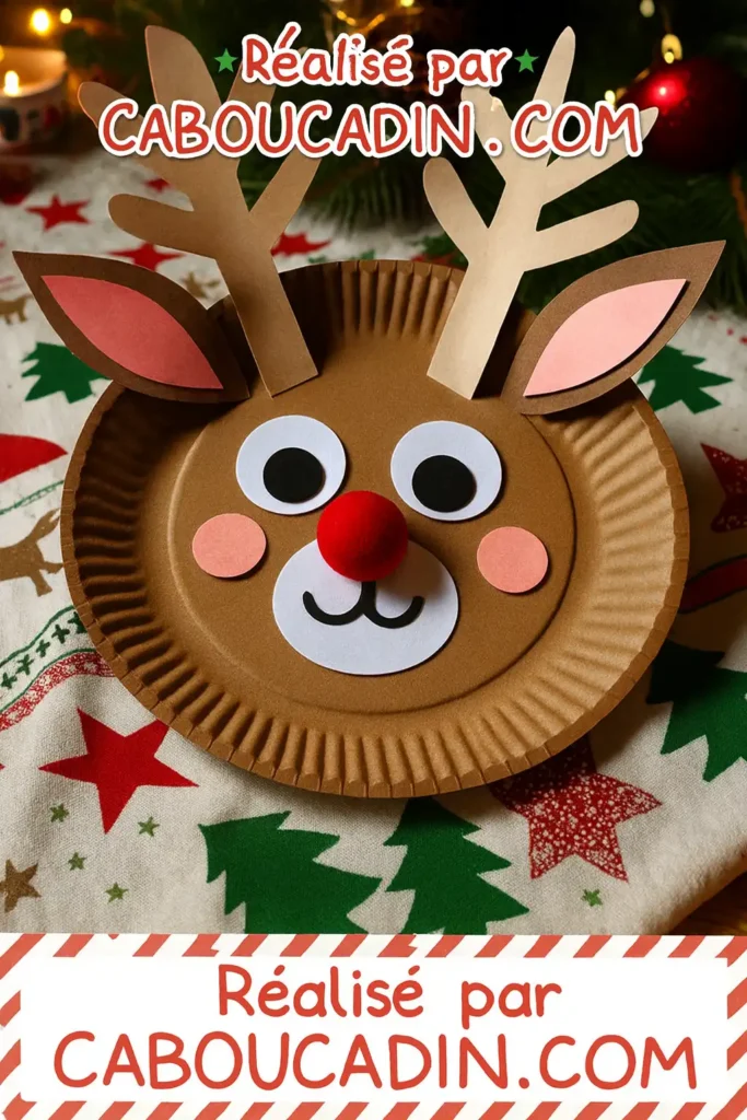 cerf de noel avec assiette en carton 2