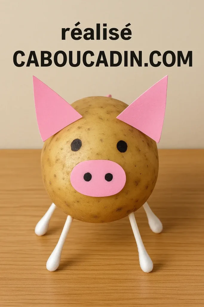 Bricolage maternelle : fabriquer un cochon avec une pomme de terre cochon fabriquer avec pomme de terre 2