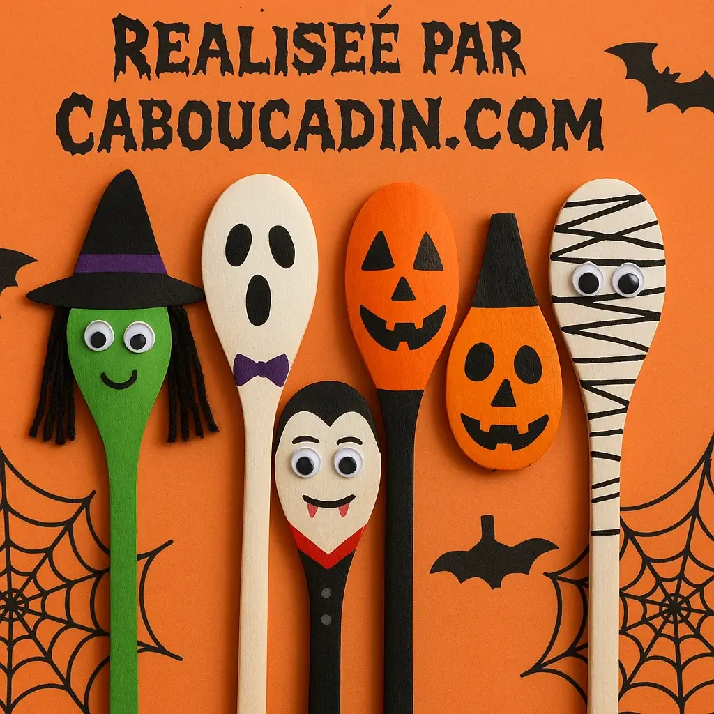 cuillieres en bois halloween 2