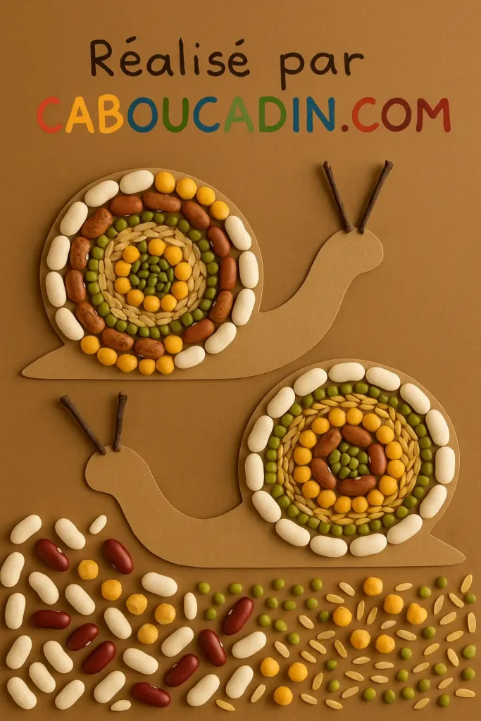 escargot realise a partir de legumes sec 1