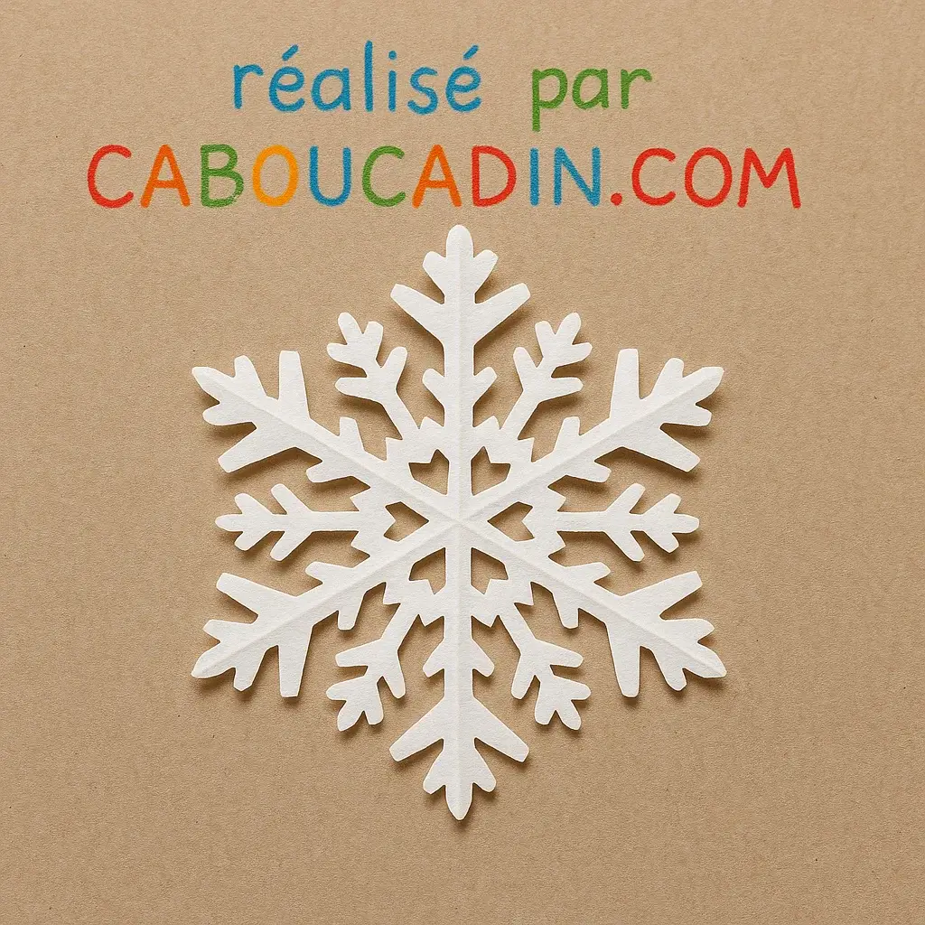 flocon de neige avec feuille de papier 1