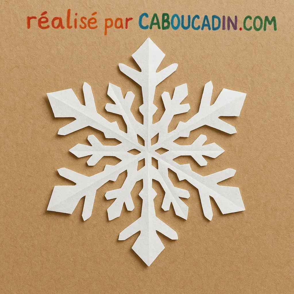 flocon de neige avec feuille de papier 2