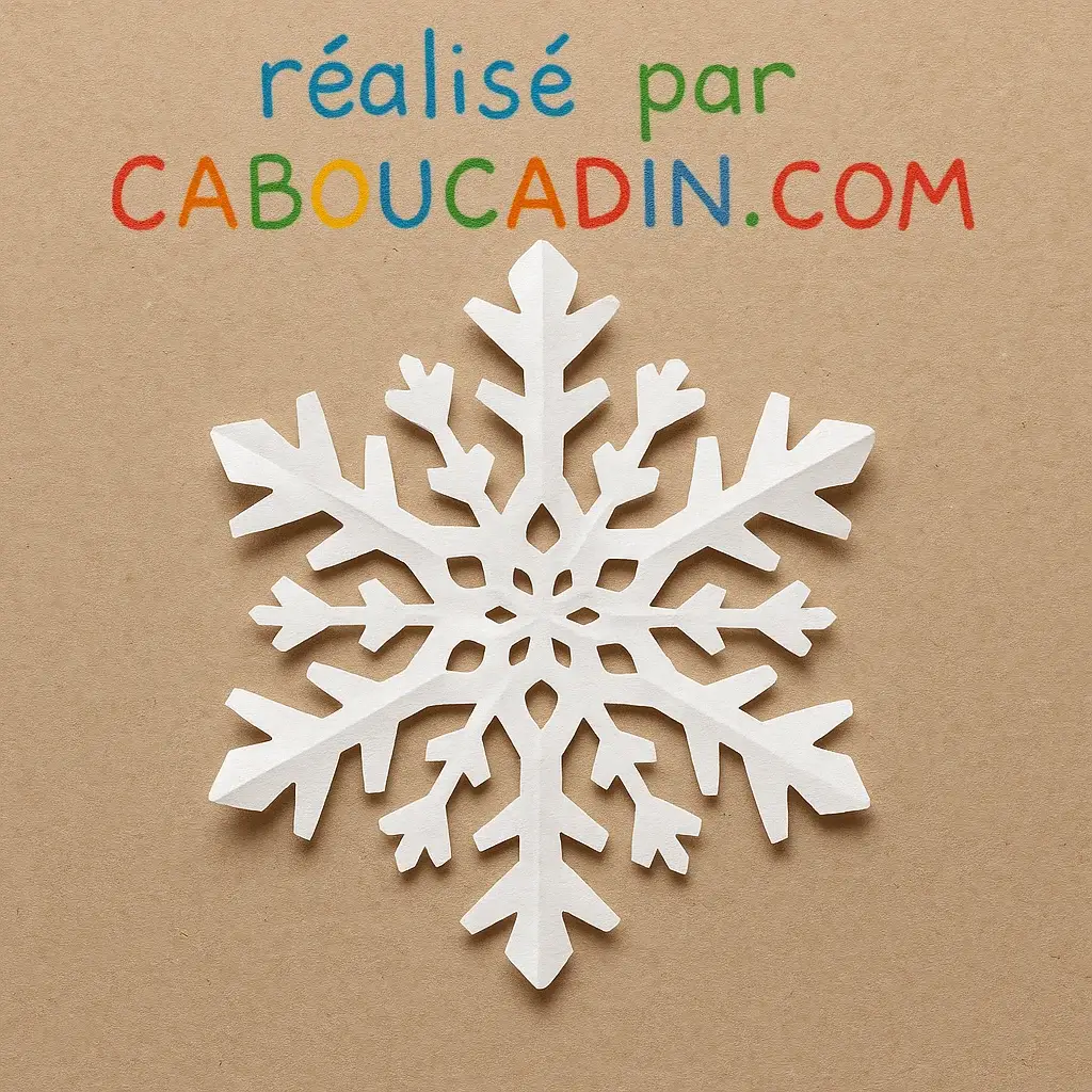 flocon de neige avec feuille de papier 3