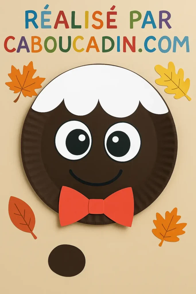 gland de chene avec assiette en carton 2