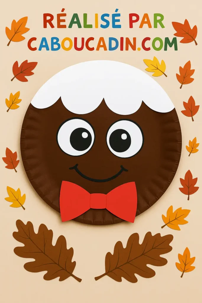 gland de chene avec assiette en carton 3