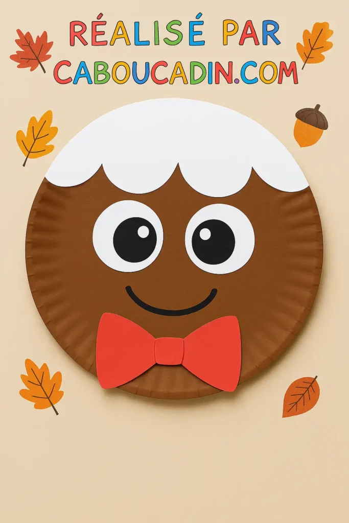 gland de chene avec assiette en carton 4